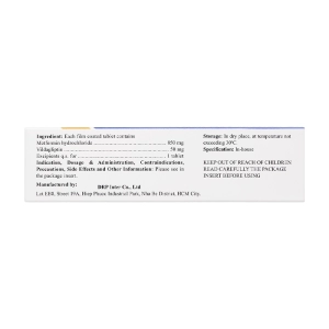 Stilaren DRP Inter 3 vỉ x 10 viên (Vildagliptin + Metformin)