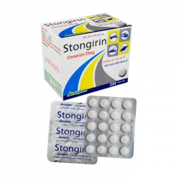 Stongirin 25mg Vacopharm 10 vỉ x 20 viên – Thuốc phòng say tàu xe, rối loạn tiền đình Stongirin 25mg Vacopharm 10 vỉ x 20 viên – Thuốc phòng say tàu xe, rối loạn tiền đình