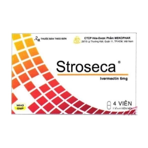 Stroseca 6mg Mekophar 1 vỉ x 4 viên (Ivermectin)
