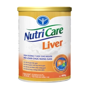 Sữa bột Nutricare Liver dinh dưỡng y học chuyên biệt cải thiện chức năng gan, 400g