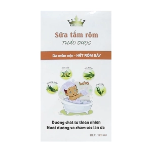 Sữa Tắm Rơm Thảo Dược Baby Kingphar 120ml - Giữ ẩm, da mềm mịn cho bé