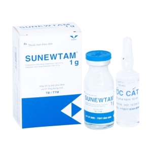 Sunewtam 1g Bidiphar 1 lọ + 1 ống (Cefoperazon + Sulbactam)