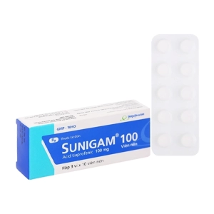 Sunigam 100 Imexpharm 3 vỉ x 10 viên (Tiaprofenic Acid)