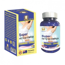 Super Fat To Go Complex With Forskolin 25mg Healthy Golden 100 viên - Viên uống giảm cân Super Fat To Go Complex With Forskolin 25mg Healthy Golden 100 viên - Viên uống giảm cân