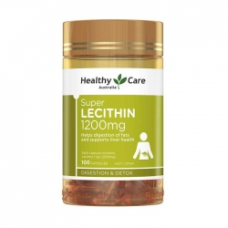 Tpbvsk mầm đậu nành Super Lecithin Healthy Care, Chai 100 viên Tpbvsk mầm đậu nành Super Lecithin Healthy Care, Chai 100 viên