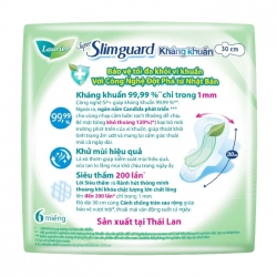 Super Slimguard Kháng Khuẩn Laurier 30cm 6 miếng (có cánh)