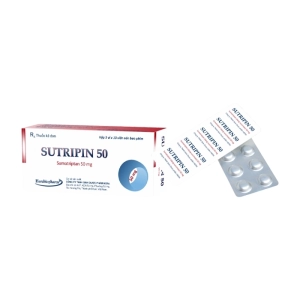Sutripin 50 Herabiopharm 3 vỉ x 10 viên (Sumatriptan)