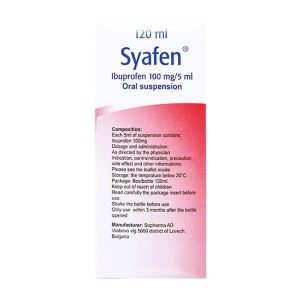 Syafen 100mg/5ml Sopharma 120ml (Ibuprofen)