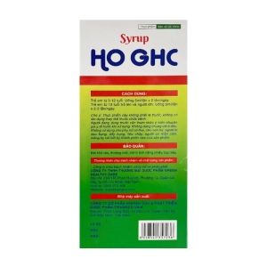 Syrup Ho GHC Tipharco 125ml - Hỗ trợ giảm ho, giảm đờm Syrup Ho GHC Tipharco 125ml - Hỗ trợ giảm ho, giảm đờm