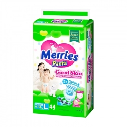 Tã Quần Merries Goodskin Cỡ L Kao 44 miếng (9-14kg)