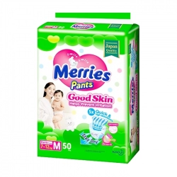 Tã Quần Merries Goodskin Cỡ M Kao 50 miếng (7-12kg)