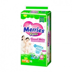Tã Quần Merries Goodskin Cỡ XL Kao 38 miếng (12-19kg)