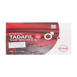 Tadafil 20 Hetero Drugs 1 vỉ x 10 viên (Tadalafil)
