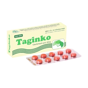 Taginko 40mg Mekophar 3 vỉ x 10 viên (Ginkgo biloba)