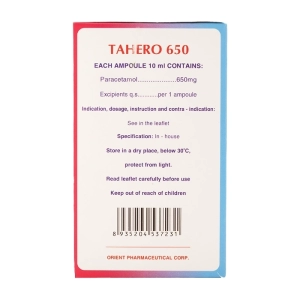 Tahero 650 Phương Đông 20 ống x 10ml Tahero 650 Phương Đông 20 ống x 10ml