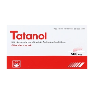 Tatanol 500mg Pymepharco 10 vỉ x 10 viên – Thuốc giảm đau, hạ sốt Tatanol 500mg Pymepharco 10 vỉ x 10 viên – Thuốc giảm đau, hạ sốt