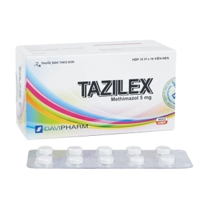 Tazilex 5mg Davipharm 10 vỉ x 10 viên (Methimazole)
