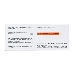 Tazilex 5mg Davipharm 10 vỉ x 10 viên (Methimazole)