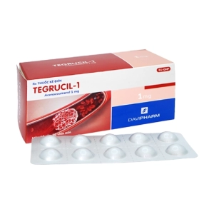 Tegrucil-1 Davipharm 10 vỉ x 10 viên (Acenocoumarol)