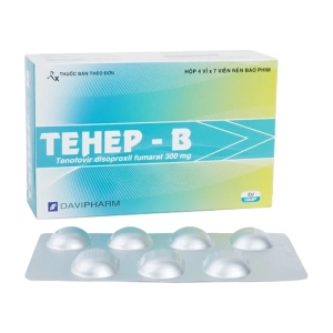 Tehep-B 300mg Davipharm 4 vỉ x 7 viên (Tenofovir disoproxil fumarat)
