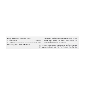 Telmisartan 40 TV.Pharm 3 vỉ x 10 viên (Telmisartan)