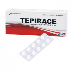 Tepirace Davipharm 3 vỉ x 10 viên (Clonidin)