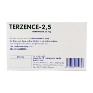 Terzence-2.5 Davipharm 10 vỉ x 10 viên (Methotrexate)