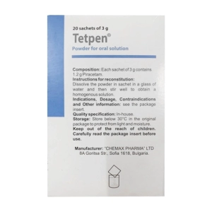 Tetpen 1.2g Chemax Pharma 20 gói x 3g (Piracetam)