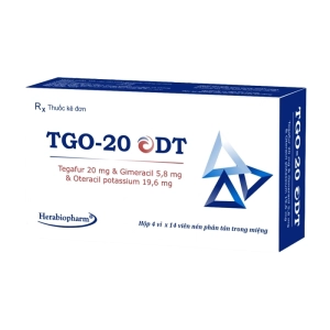 Tgo-20 ODT Herabiopharm 4 vỉ x 14 viên (Tegafur + Gimeracil + Oteracil)