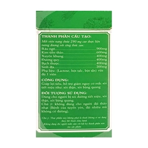 Thạch Lâm Thông TM Trang Minh 60 viên - Hỗ trợ giảm sỏi tiết niệu, sỏi thận Thạch Lâm Thông TM Trang Minh 60 viên - Hỗ trợ giảm sỏi tiết niệu, sỏi thận