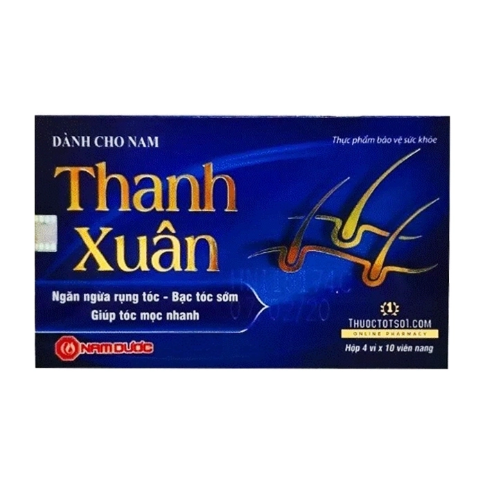 Thanh Xuân Nam Dược 4 vỉ x 10 viên - Giúp chống rụng tóc (dành cho nam)