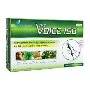 The Voice ISO Isopharco 3 vỉ x 10 viên - Hỗ trợ viêm thanh quản, amidan