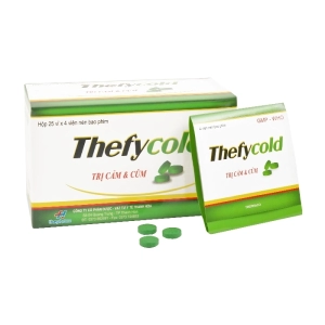Thefycold Thephaco 25 vỉ x 4 viên (Paracetamol + Phenylephrine + Clorpheniramin)