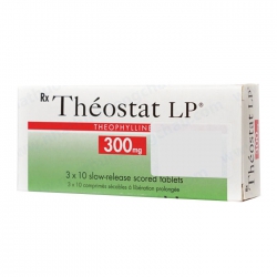 Thuốc Théostat LP 100mg Theophylline 300mg, Hộp 30 viên