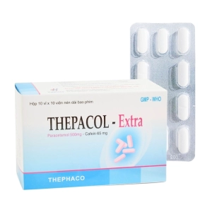 Thepacol- Extra Thephaco 10 vỉ x 10 viên (Paracetamol + Cafein)