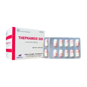 Thephamox 500mg Thephaco 10 vỉ x 10 viên (Amoxicillin)