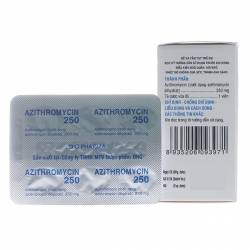 Thuốc Azithromycin 250mg DHG, Hộp 60 viên
