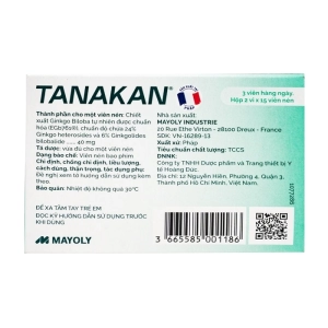 Tanakan 40mg Ipsen 2 vỉ x 15 viên (Ginkgo biloba)