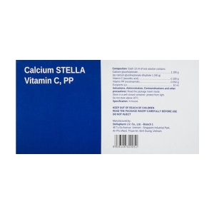 Calcium Stella Vitamin C, PP 24 ống x 10ml