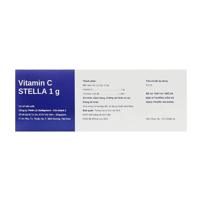 Vitamin C Stella 1g 10 viên