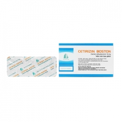 Thuốc chống dị ứng Cetirizin Boston 10mg, Hộp 100 viên
