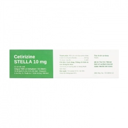 Cetirizine Stella 10mg 5 vỉ x 10 viên Cetirizine Stella 10mg 5 vỉ x 10 viên
