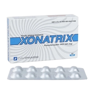 Xonatrix 60mg Davipharm 3 vỉ x 10 viên (Fexofenadin)