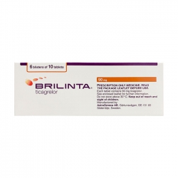 Thuốc chống đông Brilinta Ticagrelor 90mg, Hộp 60 viên Thuốc chống đông Brilinta Ticagrelor 90mg, Hộp 60 viên