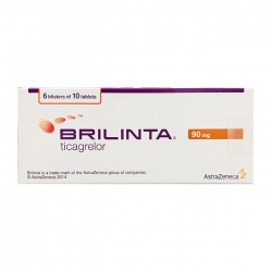 Thuốc chống đông Brilinta Ticagrelor 90mg, Hộp 60 viên Thuốc chống đông Brilinta Ticagrelor 90mg, Hộp 60 viên