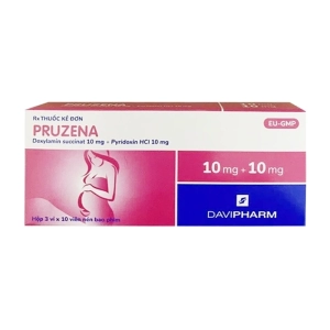 Pruzena Davipharm 3 vỉ x 10 viên (Doxylamine + Vitamin B6)