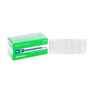Traphaco Dimenhydrinat 50mg, Hộp 100 viên Traphaco Dimenhydrinat 50mg, Hộp 100 viên