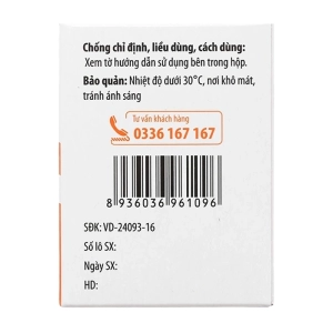 Momvina 50mg Hadiphar 25 vỉ x 4 viên (Dimenhydrinate)