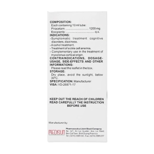 Ciheptal 1200 Medisun 20 ống x 10ml (Piracetam)